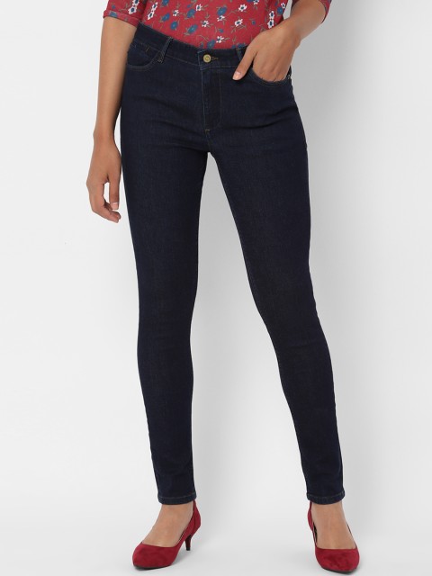

Allen Solly Woman Women Navy Blue Regular Fit Mid-Rise Clean Look Stretchable Jeans