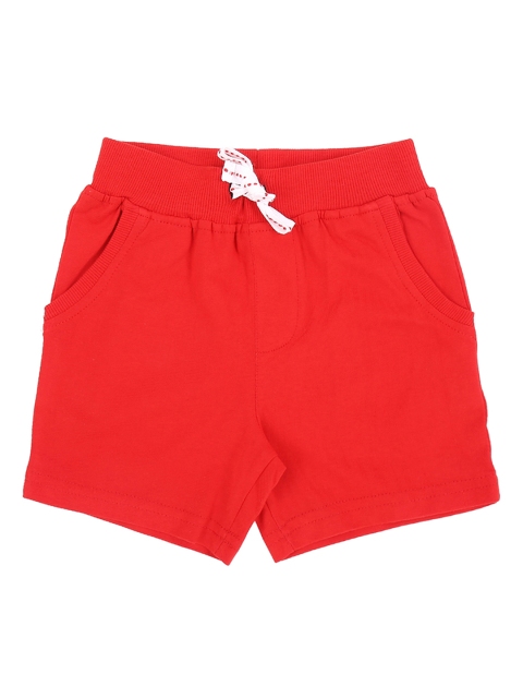 

Pantaloons Baby Boys Red Solid Regular Fit Regular Shorts