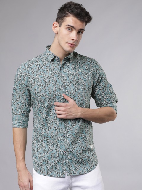 

Ecko Unltd Men Blue & White Slim Fit Printed Casual Shirt
