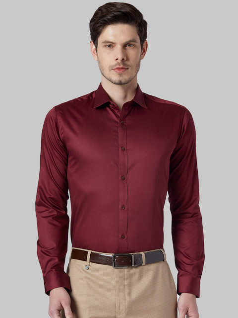 

Park Avenue Men Maroon Slim Fit Solid Formal Shirt