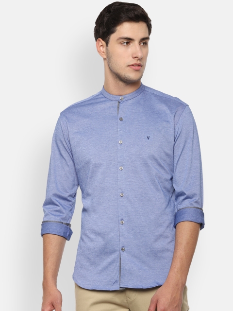 

Van Heusen Sport Men Blue Slim Fit Self Design Casual Shirt