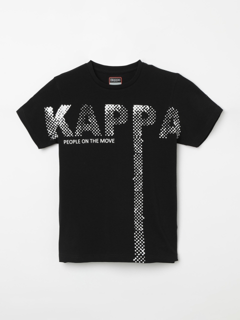 

Kappa Boys Black And White Printed Round Neck T-shirt