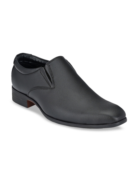 

Fentacia Men Black Solid Formal Slip-Ons