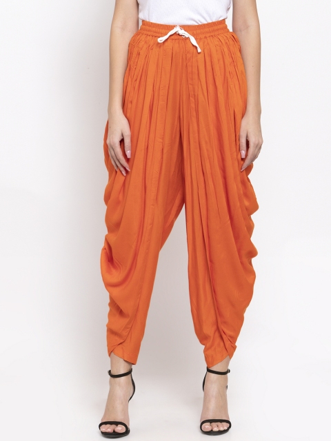 

Jompers Women Orange Solid Dhoti