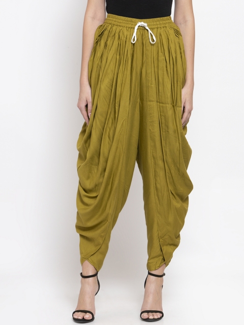 

Jompers Women Green Solid Dhoti
