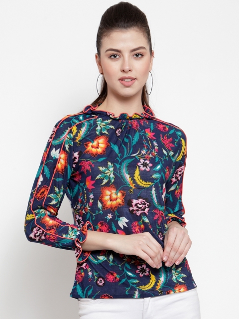 

armure Women Blue And Red Printed Top