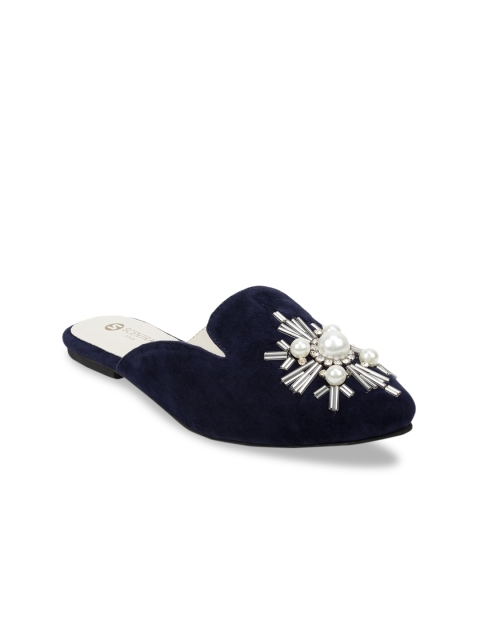 

SCENTRA Women Blue Embellished Mules