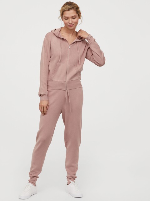 

H&M Women Pink Fine-Knit Joggers