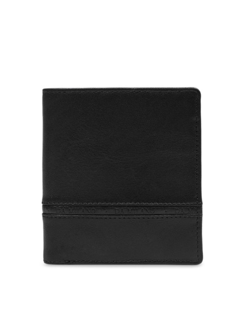 

Da Milano Men Black Solid Two Fold Wallet
