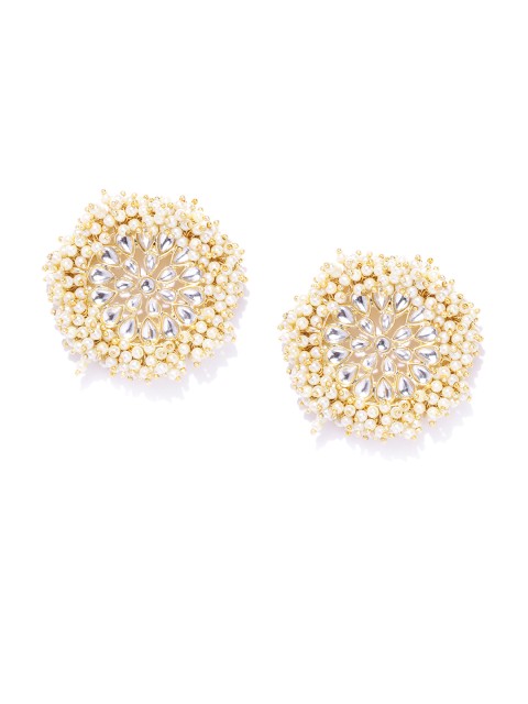 

Kairi Gold-Toned & White Circular Studs