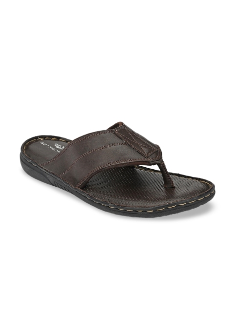 

Metronaut Men Brown Solid Comfort Sandals