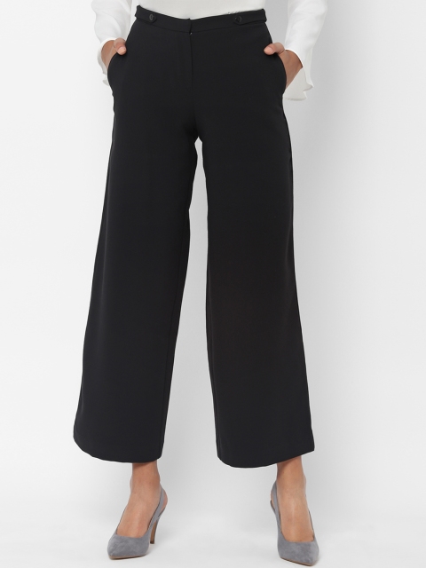 

Allen Solly Woman Black Regular Fit Solid Culottes