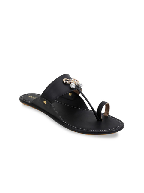 

SCENTRA Women Black Embellished One Toe Flats