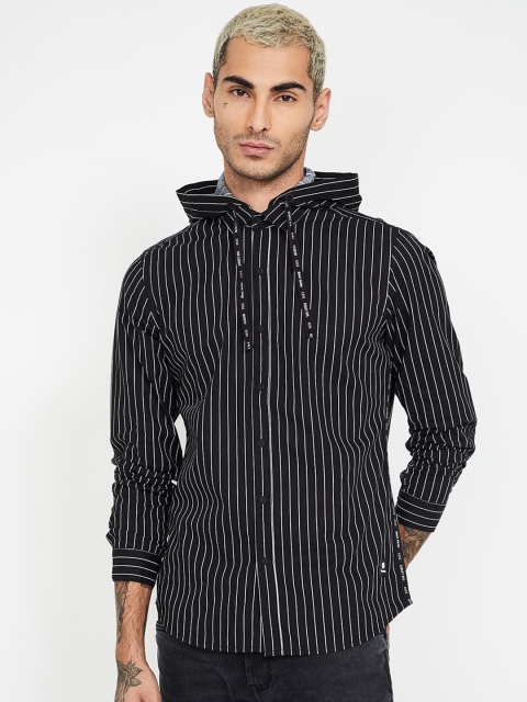 

Bossini Men Black & White Regular Fit Striped Casual Shirt