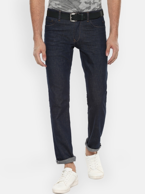 

Louis Philippe Jeans Men Navy Blue Slim Fit Mid-Rise Clean Look Stretchable Jeans