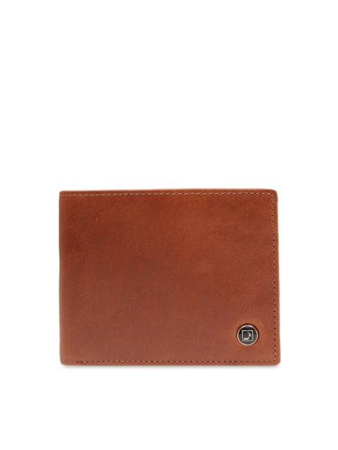 

Da Milano Men Brown Solid Two Fold Leather Wallet