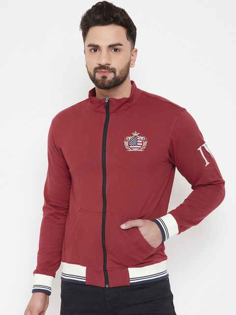 

JUMP USA Men Red Solid Bomber