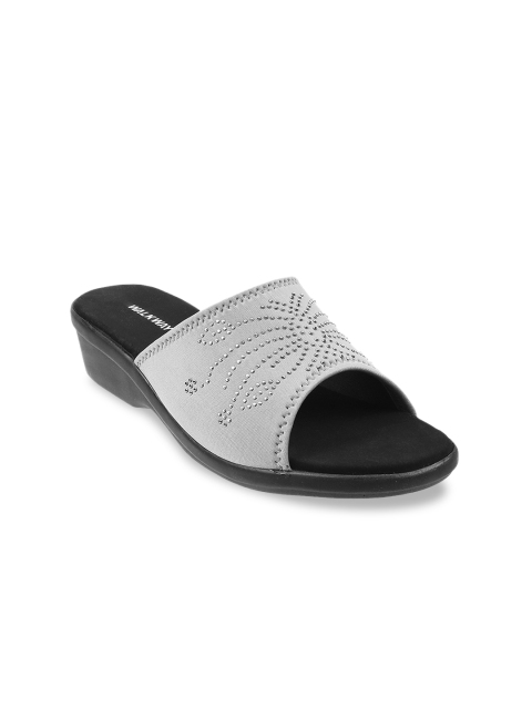 

WALKWAY Women Grey Embellished Mules
