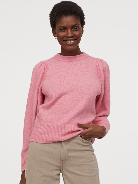 

H&M Women Pink Fine-Knit Jumper