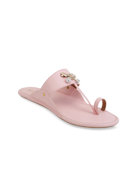 

SCENTRA Women Pink Embellished One Toe Flats