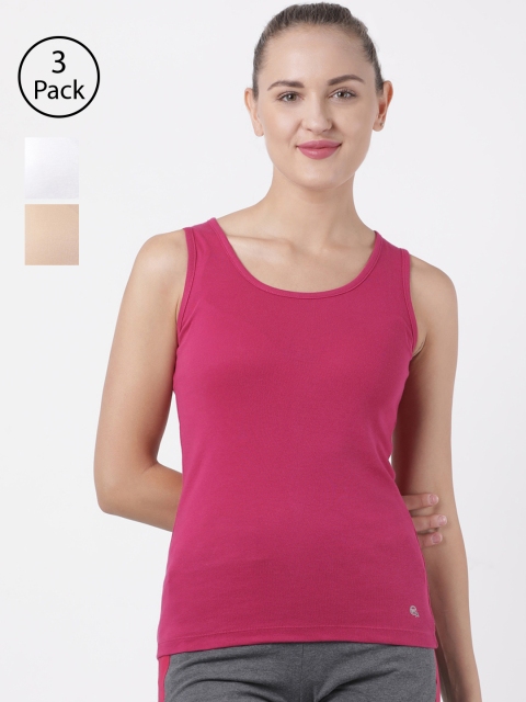 

Macrowoman W-Series Women Nude-Coloured Solid Tank Top