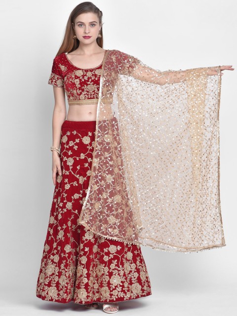 

Dupatta Bazaar Gold-Coloured Embroidered Dupatta