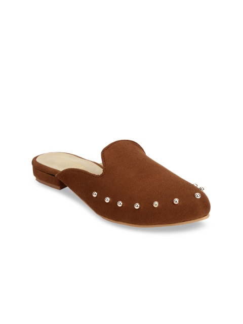 

SCENTRA Women Brown Solid Mules