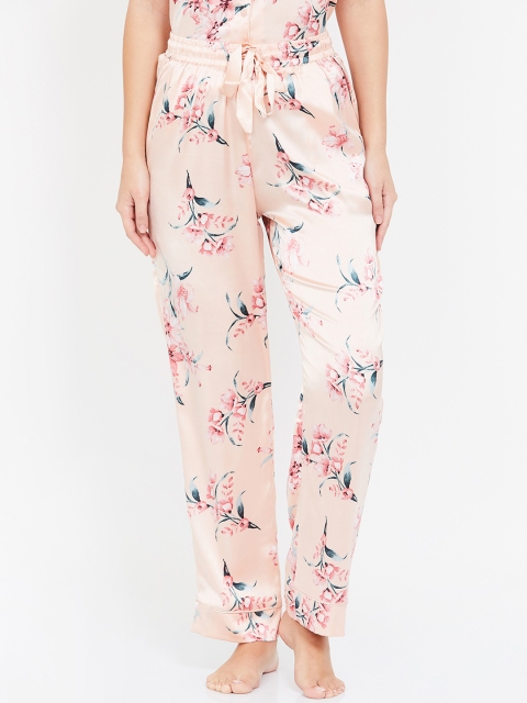 

Ginger by Lifestyle Women Peach Printed Lounge Pants