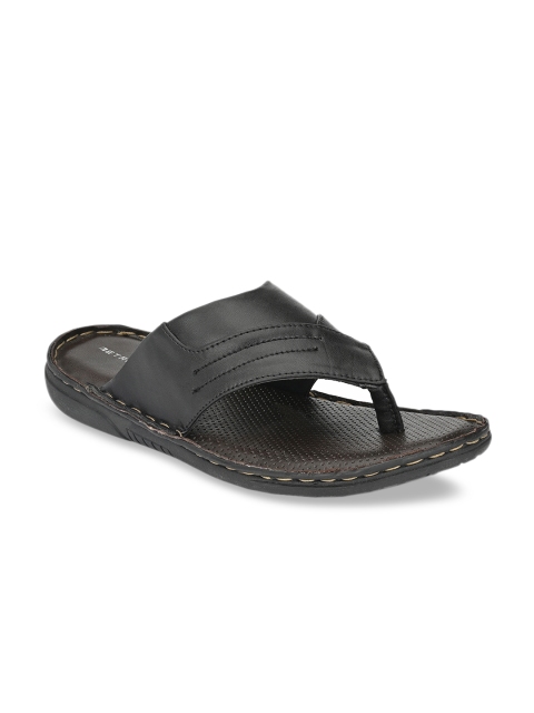 

Metronaut Men Black Solid Comfort Sandals