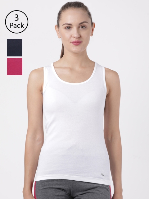 

Macrowoman W-Series Women White Solid Tank Top
