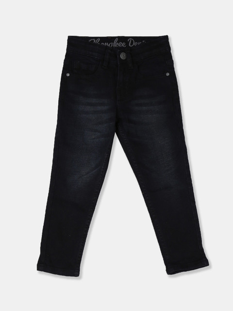 

Cherokee Boys Black Slim Fit Mid-Rise Clean Look Stretchable Jeans