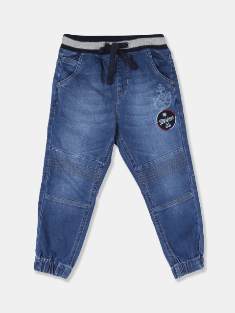 

Cherokee Boys Blue Slim Fit Mid-Rise Clean Look Stretchable Joggers