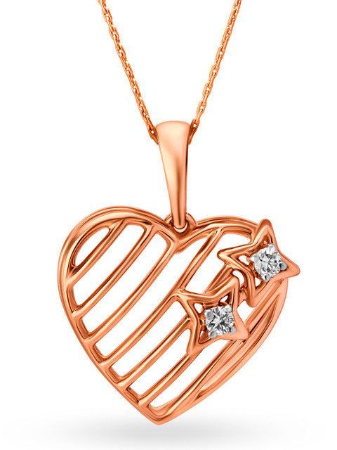 

Mia by Tanishq 14KT Rose Gold Diamond Pendant