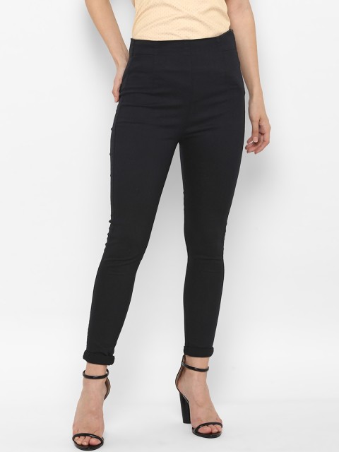 

FOSH Women Black Skinny Fit High-Rise Clean Look Stretchable Jeans