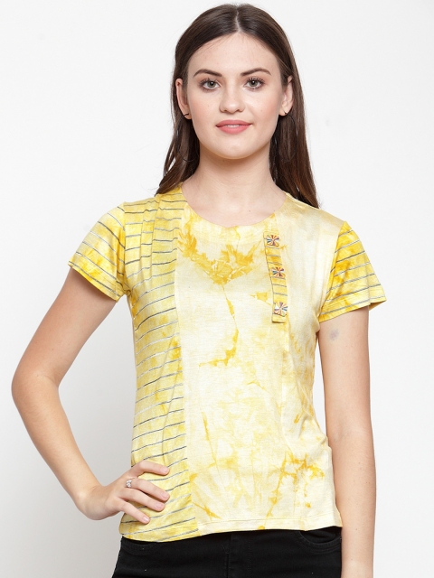 

armure Women Yellow Printed Top