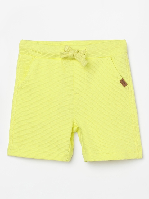 

Juniors by Lifestyle Infant Yellow Solid Slim Fit Regular Shorts