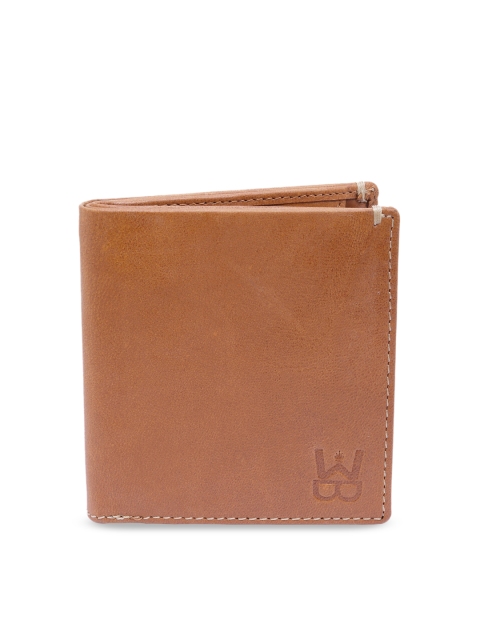 

WELBAWT Men Brown Solid Leather Two Fold Wallet