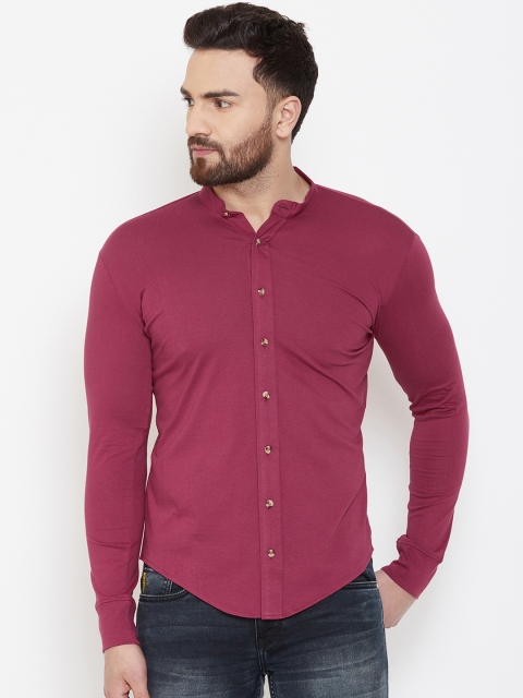 

GESPO Men Maroon Regular Fit Solid Casual Shirt