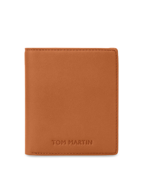 

Tom Martin Unisex Brown Solid Leather Two Fold Wallet