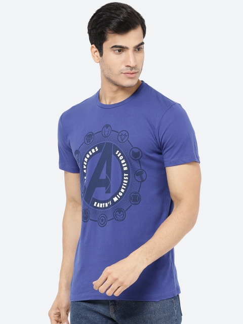 

Free Authority Men Blue Avengers Printed T-shirt
