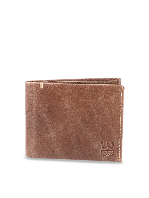 

WELBAWT Men Brown Solid Leather Two Fold Wallet