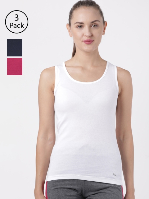 

Macrowoman W-Series Women White Solid Tank Top