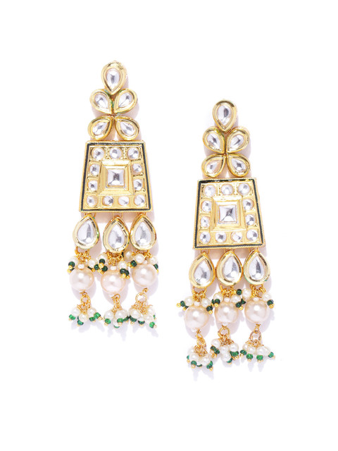 

Kairi Gold-Plated Embellished Classic Drop Earrings