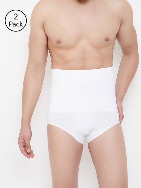 

C9 AIRWEAR Men Pack of 2 White Solid Shaper Briefs P800_P800_Wht