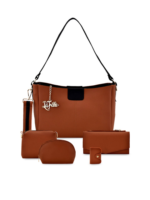 

LaFille Tan Solid Shoulder Bag
