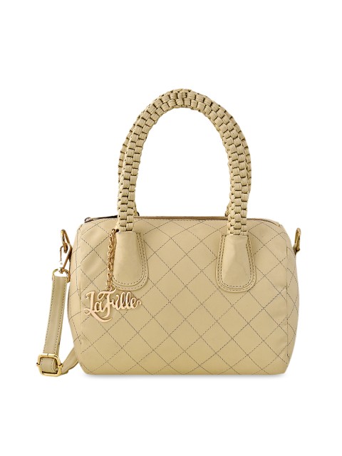 

LaFille Beige Solid Handheld Bag