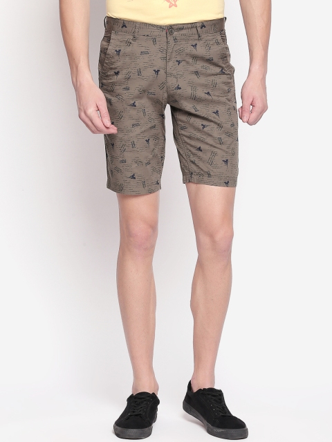 

FiTZ Men Brown Printed Regular Fit Regular Shorts
