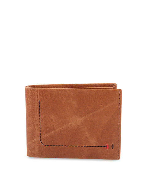 

WELBAWT Men Brown Solid Leather Two Fold Wallet