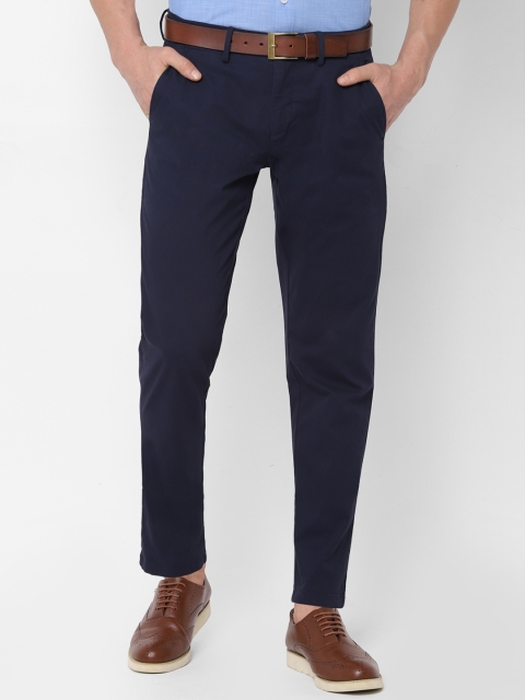 

Allen Solly Men Navy Blue Slim Fit Solid Regular Trousers