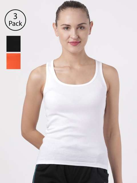 

Macrowoman W-Series Women Orange Solid Tank Top